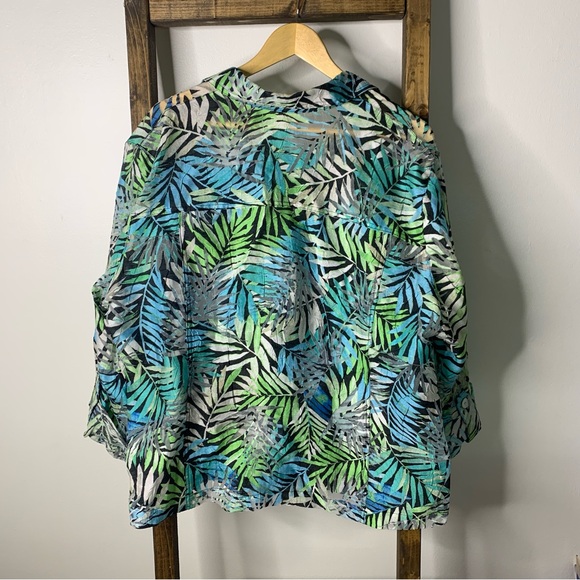 Ruby Rd Tropical Leaf Print Jacket - Picture 7 of 7